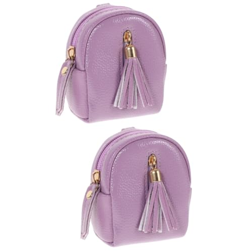 SAFIGLE 2 Stück Schlüssel Reißverschlusstasche Kreative Reißverschlusstasche Schlüsselanhänger Handtaschenanhänger Mini Handtasche Mini Wechseltasche Schlüsselanhänger von SAFIGLE