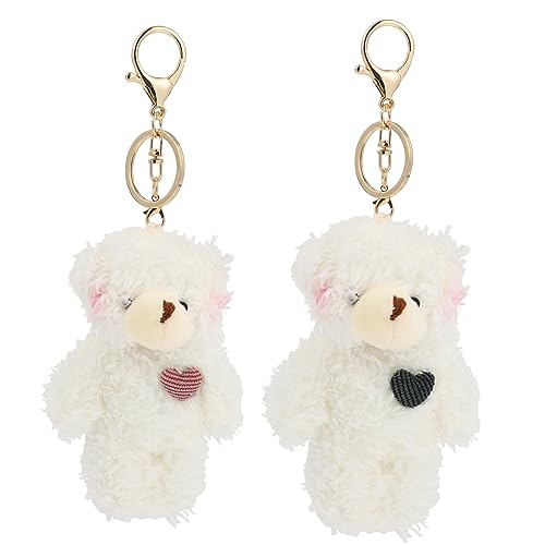 SAFIGLE Niedliche Und Entzückende Bären-schlüsselanhänger Aus Plüsch Schlüsselanhänger Taschenanhänger 2er-Pack von SAFIGLE