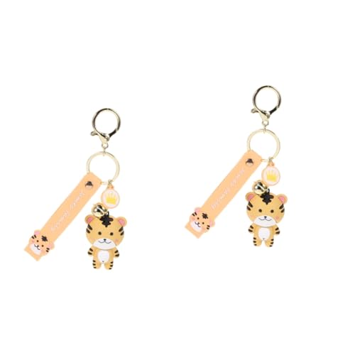 SAFIGLE 2 Stück Schlüsselanhänger Cartoon Tiger Schlüsselanhänger Rucksack Anhänger Auto Schlüsselanhänger Für Herren Schlüsselanhänger Tier Schlüsselanhänger Herren Accessoires von SAFIGLE