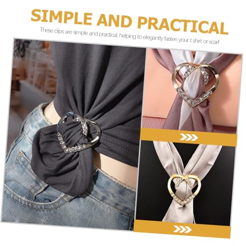 SAFIGLE 2 Stück Schnalle für Damen Multifunktionale T shirt clip und Schalhalter Strapazierfähig Kratzfrei Modisches Accessoire für Stilvolle Kleidung von SAFIGLE