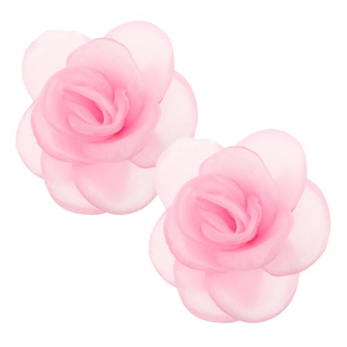 SAFIGLE 2stücke Dekorative Schuhclips Charms Für Frauen Blumenschuhschnallen Handgefertigte Stoffrose Schuhornamente Für High Heels Flats Und Hausschuhe von SAFIGLE