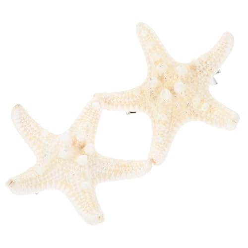 SAFIGLE 2 Stück Seestern-Haarnadel Haarspangen frauen geformt handgefertigt Sterne Clips Mädchen Haarzubehör meerjungfrau haar Haarschmuck für Gothic-Accessoires Beige von SAFIGLE