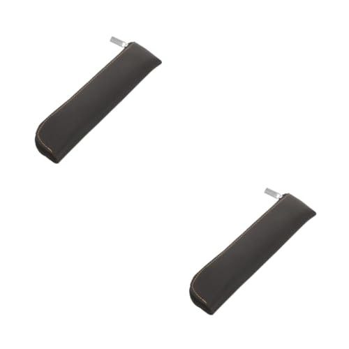 SAFIGLE 2 Stück Stiftetui Aus Pu-Leder Stiftbeutel Stifthülsen Klein Multifunktional Schützend Injektions-reiseetui Für Halter Stifttasche -Organizer-Tasche Black von SAFIGLE