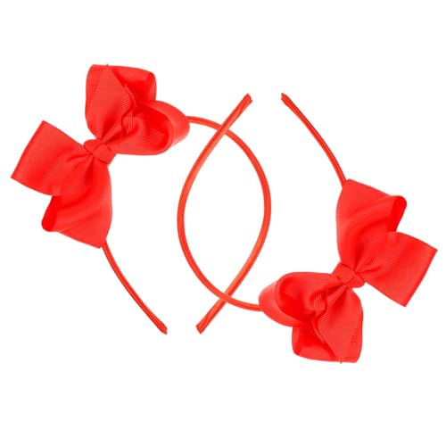 SAFIGLE 2stücke Schleifen Stirnbänder Für Mädchen Haar Accessoires Mit Bogen Haarschmuck Für Junge Mädchen Rotes Stirnband Haarschleifen Für Alltag Und Party von SAFIGLE