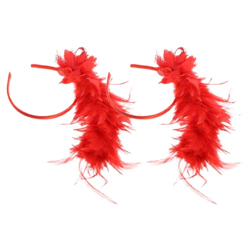 SAFIGLE 2stücke Federschmuck Für Frauen Vintage Haarband Für Partys Federkopfschmuck Für Erwachsene Haarschmuck Für Hochzeiten Kostümkopfbedeckung Für Karnevalspartys Kopfschmuck von SAFIGLE