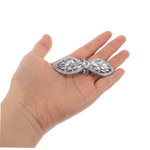 SAFIGLE 2 Stück Teiliges Abnehmbare Strass Schuhclips aus Robustem Zinklegierung Herzförmige Dekorative Schleifen für Stilvolle Damen Pumps und High Heels Einfache Befestigung für Party von SAFIGLE