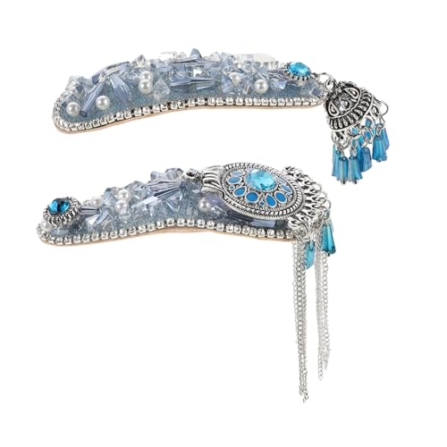 SAFIGLE 2stücke Strass-haarspangen Für Damen Mit Strassquaste Funkelnde Haarspangen Mit Schmucksteinen Seitlicher Haarschmuck Für Braut Glitzernde Haarnadel Für Styling von SAFIGLE