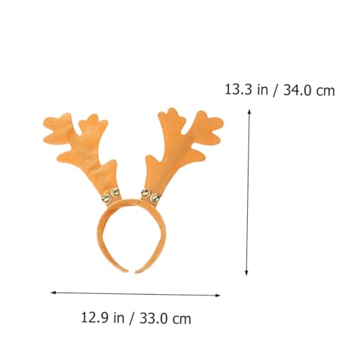 SAFIGLE 2 Stück Teiliges Geweih Haarband aus Samtigem Material Komfortabler Haarschmuck für Mädchen und Frauen Festliche Rentier Haarreifen für Weihnachten Langlebig Verblassend von SAFIGLE