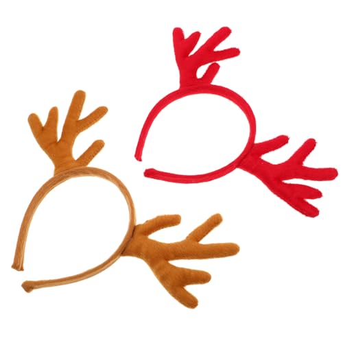 SAFIGLE 2stücke Rentiergeweih-haarreif Als Stirnband-set Hirschgeweih-haar-accessoires Für Weihnachtsparty Halloweenkostüm Festtagsdeko Für Erwachsene Und Jugendliche von SAFIGLE