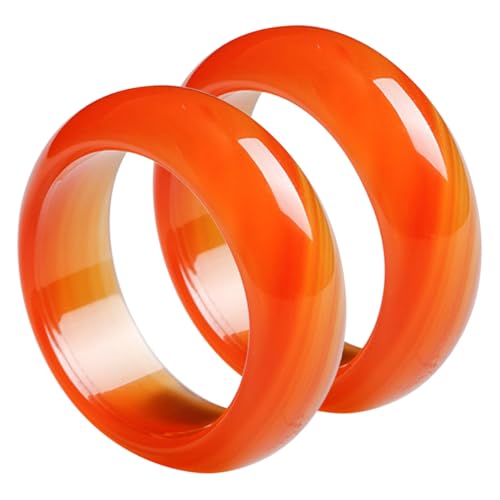 SAFIGLE 2 Stück Teiliges Ringe Karneol für Boho Stil Natürliche Achat Ringe Verlobungs und Hochzeits Schmuck für Frauen Langlebiges und Komfortables Design von SAFIGLE