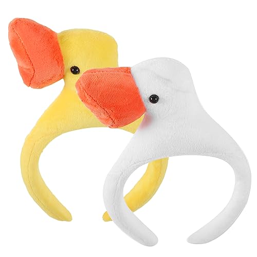 SAFIGLE 2 Stück Teiliges Stirnband Design Weiches Haarband für Party und Erwachsene Leichtes Bequemes Kostüm Accessoire und Fotorequisite Gelb Weiß von SAFIGLE