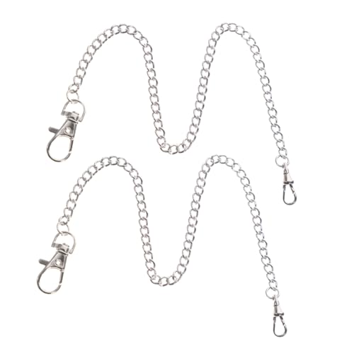 SAFIGLE 2 Stück Teiliges Taschenuhr Ketten aus Metall mit Robustem Karabinerclip Vintage Jean Chain Gürtelersatz für Herren Vielseitige Westenkette Passend zu Hosen Brieftaschen und von SAFIGLE