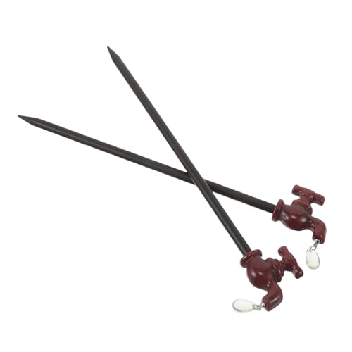 SAFIGLE 2stücke Holz Haarnadeln Im Vintage Stil Wasserhahnförmige Haarstäbe Für Frauen Retro Haarschmuck Für Dutts Und Hochsteckfrisuren Chignon Nadeln Aus Holz von SAFIGLE
