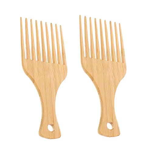 SAFIGLE 2 Stück Teiliges aus Breitzahnigen Friseurkämmen aus Holz für Männer Multifunktionale Haarkämme für Styling Pflege und Friseurbedarf für Zuhause und Unterwegs von SAFIGLE