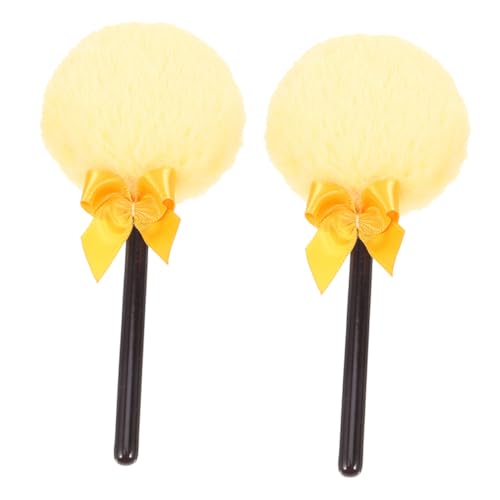 SAFIGLE 2 Stück Trockener Hauch lockere Körperstöße Kissen große Puderquaste weich flauschig süssigkeiten Mixer Puder-Make-up-Tools Schönheits-Puff superweiches langes Haar von SAFIGLE