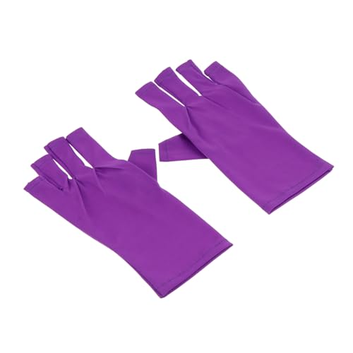 SAFIGLE Uv Schutzhandschuhe Halbfinger für Gel Maniküre Atmungsaktive und Verschleißfeste Handschuhe mit Fingerlöchern für Professionelle Uv Lampen von SAFIGLE