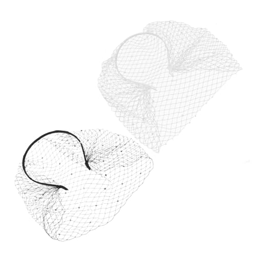 SAFIGLE 2 Stück Velourskopfbedeckung für Hochzeiten Teepartys Elegantes Accessoire für Frauen Weiß von SAFIGLE