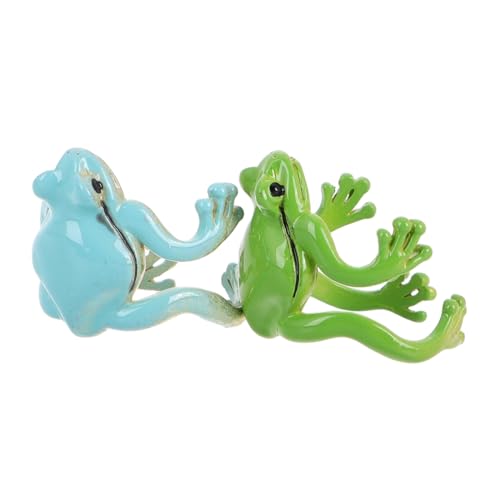 SAFIGLE 2 Stück Verstellbarer Froschring Damen Lustiger Tier Schmuck Offener Ring Grün Blau Süßer Vintage Stil Vielseitig Kombinierbar SAFIGLE 2 Stück Verstellbarer Froschring Damen Lustiger Tier Schmuck Offener Ring Grün Blau Süßer Vintage Stil Vielseitig Kombinierbar von SAFIGLE