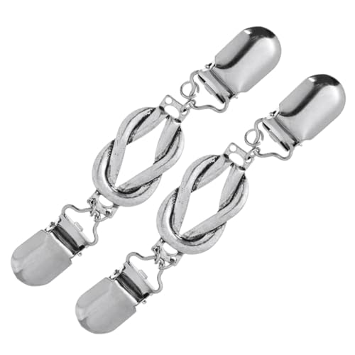 SAFIGLE 2 Stück Vintage Cardigan Clips Retro Pullover Schal Clips Damen Kragen Verschluss Schmuck Stoffklammern für Strickjacken und Kleidung Eleganter Umhangverschluss Einfach zu Tragen von SAFIGLE