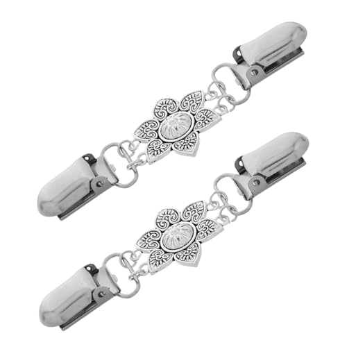 SAFIGLE 2 Stück Vintage Damen Schalclip Retro Blumen Design aus Langlebiger Zinklegierung Hält Kragen Sicher und Stabil für Schals Cardigans und Pullover Vielseitiges Modeaccessoire von SAFIGLE