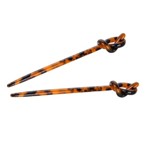 SAFIGLE 2stücke Haarstäbchen Chinesische Haarnadel Mit Leopardenmuster Für Damen Vintage-stil Haaraccessoires Für Langes Haar Geeignet Für Jeden Anlass von SAFIGLE