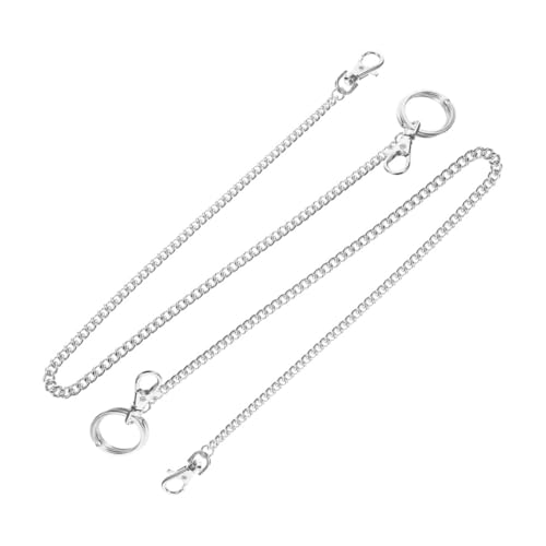 SAFIGLE 2stücke Herren Hosenketten Metall Mit Schlüsselanhänger Verstellbare Gürtelketten Für Geldbörse Jeans Punk Stil Accessoires von SAFIGLE
