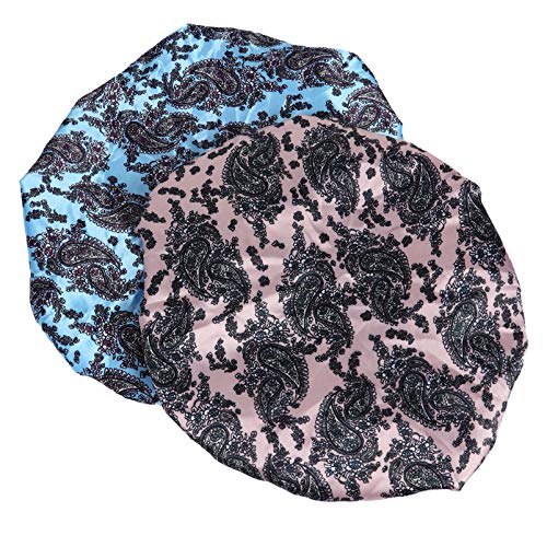 SAFIGLE 2 Stück Wasserdichte Shampoo-kappe Leoparden Duschhaube Badekappe Gefütterte Duschhaube Duschmütze Bademütze Duschkappen Bad Dusche Badehut Schlafhaube Frauen Pvc von SAFIGLE