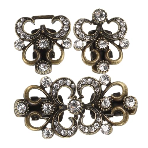 SAFIGLE 2 Stück Wasserdichte Strass Steckclips Vintage Pullover Schalclip für Frauen Eleganter Cardigan und Shirt Verschluss mit Funkelnden Schmucksteinen Vielseitig für Kleidung und von SAFIGLE