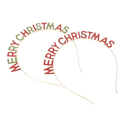 SAFIGLE 2 Stück Weihnachtlicher Haarreifen Leichtes Stirnband mit Festlicher Dekoration Komfortabel und Langlebig für Kostüm und Partyauftritte Passt Sicher und Fällt nicht Herunter von SAFIGLE