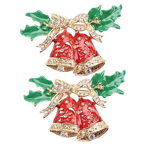 SAFIGLE 2 Stück Weihnachtsbroschen Legierung Dekorative Anstecknadeln für Damen Festliche Kleidung und Kostüme für Weihnachten und Feierlichkeiten von SAFIGLE