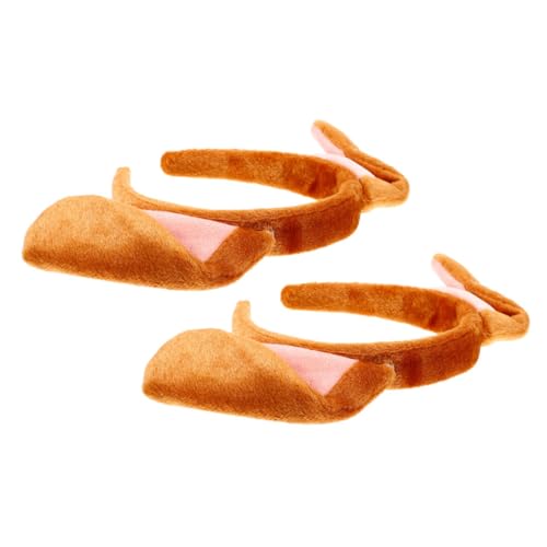 SAFIGLE 2 Stück Welpen Stirnband Haustier Hunde tier ohren haarreif haircharm kopfschmuck dirndl karneval kopfbedeckung kopfhoerer haar deko Tiere Ohr Haarband Festival-Haarband Stoff von SAFIGLE