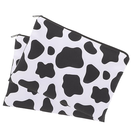 SAFIGLE 2 Stück Zwei Reise Make Up Tasche für Damen Multifunktionale Kosmetiktasche mit Schwarz Weißer Kuh Print Reißverschluss Toilettentasche für Unterwegs für Toilettenartikel und SAFIGLE 2 Stück Zwei Reise Make Up Tasche für Damen Multifunktionale Kosmetiktasche mit Schwarz Weißer Kuh Print Reißverschluss Toilettentasche für Unterwegs für Toilettenartikel und von SAFIGLE