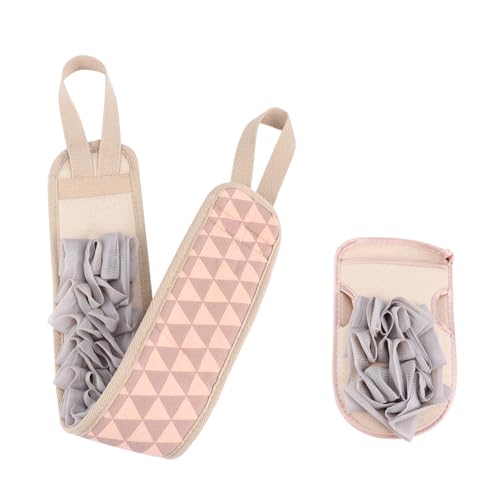 SAFIGLE 2 Stück badetuch handschuhe schrubben Badewannenwäscher Zurück Badeschrubber Peeling-Waschlappen tief Duschhandschuh Peeling-Duschbürsten Körperwäscher Polyester Baumwolle Kaffee von SAFIGLE