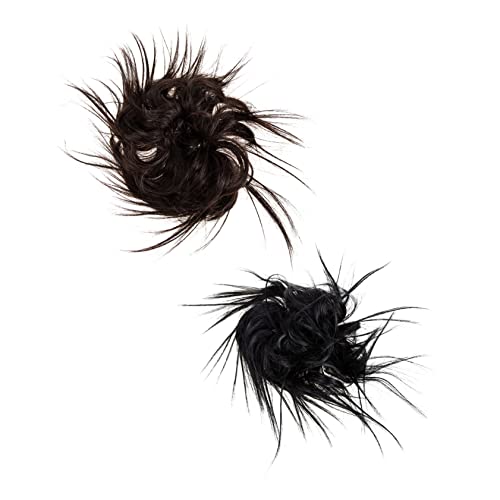 SAFIGLE 2stücke Haarteil Für Messy Bun Synthetischer Chignon Mit Gummiband Lockiger Dutt Für Frauen Haaraccessoire Für Hochzeit Party Alltag von SAFIGLE