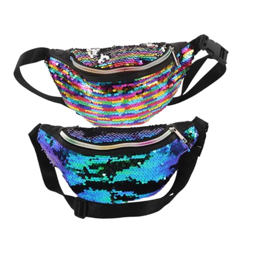 SAFIGLE Gürteltasche mit Pailletten in Meerjungfrau- für Damen Stylische Hüfttasche mit Umhängegurt Perfekt für Workouts und Events von SAFIGLE