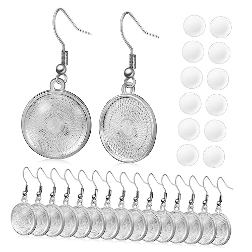SAFIGLE 20 Paare DIY Sublimations Ohrring Rohlinge mit Drahthaken Blanke Runde Ohrhänger für Schmuckherstellung Rostfrei Komfortabel Vielseitiges Bastelset für Frauen von SAFIGLE