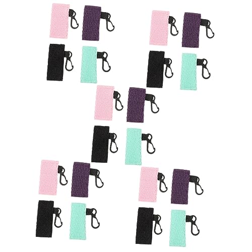 SAFIGLE 20 STK Lippenbalsam Fall Lippenbalsam-schlüsselanhänger Lippenstifthalter Schlüsselanhänger Kleine Lippenstift-schutzhülle Lippenstift-Abdeckung Glänzender Lippenstift Polyester von SAFIGLE