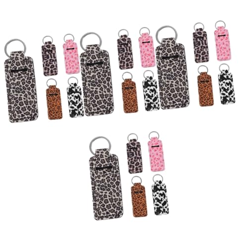 SAFIGLE 20stücke Lippenstift Mit Schlüsselanhänger Leopard Muster Eleganter Kosmetik Organizer Für Für Geburtstag Und Feiertage von SAFIGLE