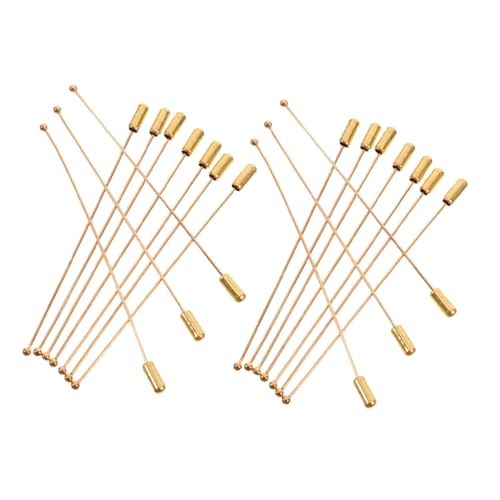 SAFIGLE 20 Stück Lange Stecknadeln Lange Stecknadeln Aus Metall Zur Schmuckherstellung – 90 Mm Metallbrosche Mit Stopper – DIY Zubehör Für Anstecknadeln Hüte Schals von SAFIGLE