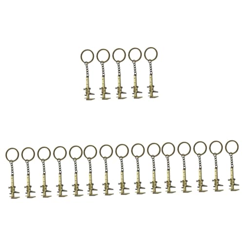 SAFIGLE 20 Stück Messschieber Schnalle Schlüsselanhänger Tragbares Werkzeug Schlüsselanhänger Halter Messschieber Schlüsselanhänger Mini Lineal Anhänger Hängender Schlüsselanhänger von SAFIGLE