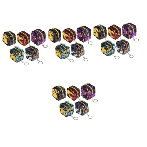 SAFIGLE 20 Stück Münzbörse Kosmetiktasche Münzbehälter Mini Dinge Für Geldbörse Schmucketui Reise Geldbörsen Mini Würfel Pailletten Tasche Münztasche Pailletten Tasche Für von SAFIGLE