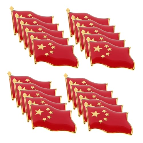SAFIGLE 20 Stück Nationalflaggen Anstecknadeln Fünf-sterne Flaggenbroschen aus Legierung Patriotische Pins für Anzüge Hüte Festliche Anlässe und Souvenirgeschenke von SAFIGLE