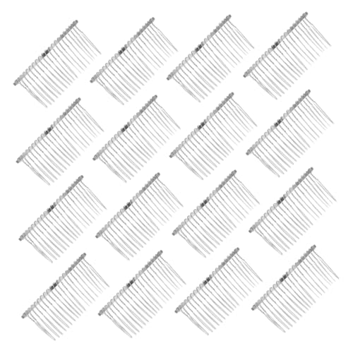 SAFIGLE 20 Stück Silberne Draht Haarkämme für Brautschmuck Zähne Gebogene Französische Styling Clips für Mädchen Diy Hochzeitsaccessoires von SAFIGLE