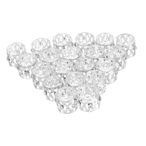 SAFIGLE 20 Stück Silberne Haarperlen mit Strass für Zöpfe Leichte Atmungsaktive Haaraccessoires für Männer und für Besondere Anlässe und Alltag von SAFIGLE