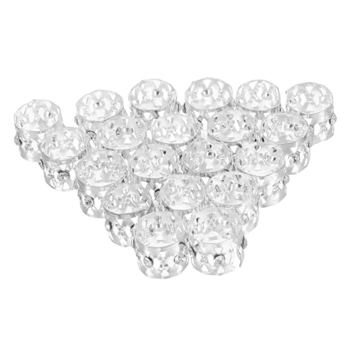 SAFIGLE 20 Stück Silberne Strass Haarperlen Hohe Luftdurchlässigkeit für Dreads Zöpfe und Tägliches Styling Schmuck für Männer und von SAFIGLE