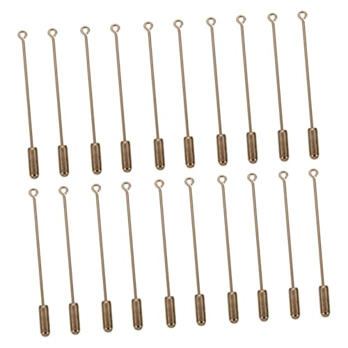 SAFIGLE 20 Stück Teiliges Kupfer Broschennadeln Lang Glänzend Poliert DIY Schmuckzubehör für Kleidung Anstecknadeln mit Flachem Kopf Vielseitig für Hut und Ohrschmuck von SAFIGLE