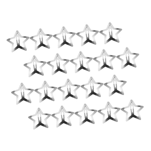 SAFIGLE 20 Stück Teiliges Metall Haarspangen mit Sternmotiv Robuste Glänzende Haarklammern für Frauen und Teenager Vielseitige Haaraccessoires zum Anklipsen Stylishe Stern Clips für von SAFIGLE