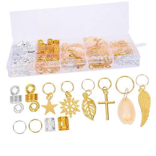 SAFIGLE 200 Stück Dreadlocks Haarschmuck Metall Haarclips für Zöpfe Diy Haaraccessoires Einfach zu Verwenden für Damen und Herren Zierliche Haarschmuckstücke für Look von SAFIGLE