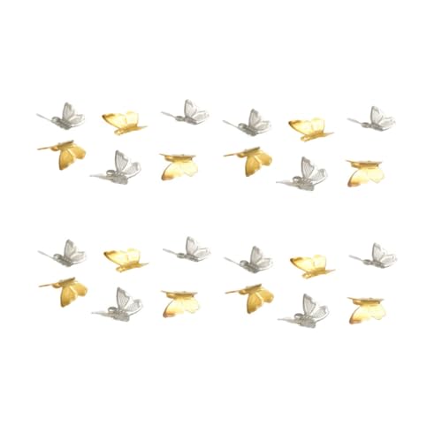 SAFIGLE 200 Stück Plattierte Simulation Zubehör Diy Haarschmuck Dekoration für Haarspangen Haarbänder Gold und Silber von SAFIGLE