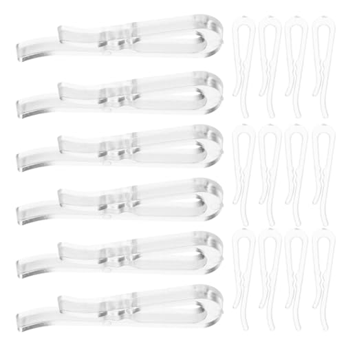 SAFIGLE 200 Stück Transparente Krokodilklemmen Transparente Hemdklammern Aus Kunststoff Rutschfeste Stoffbefestigungsklammern Für Stoffbinder Socken Hosen Hemden von SAFIGLE